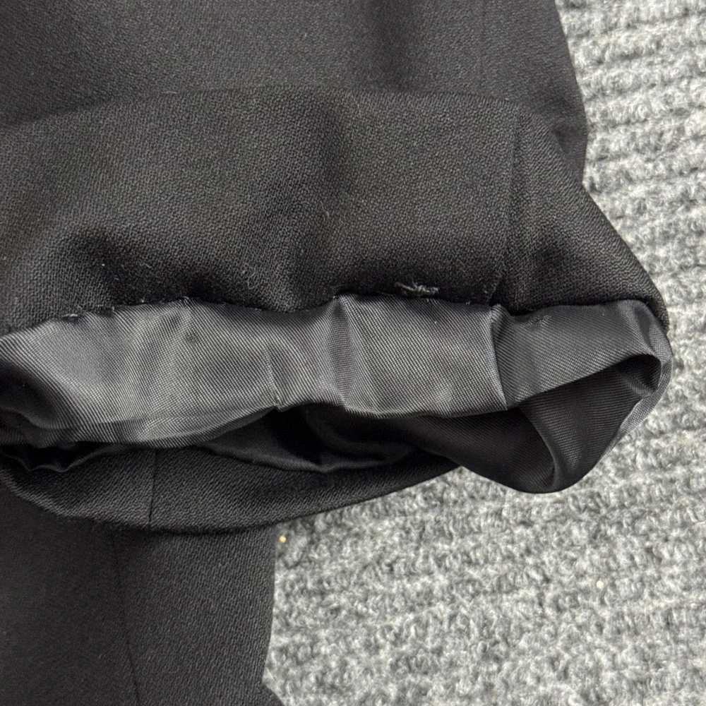 Vintage 90s Cricketeer Mens 52L Portly Tuxedo Black Wool 50 Waist Pants Korea